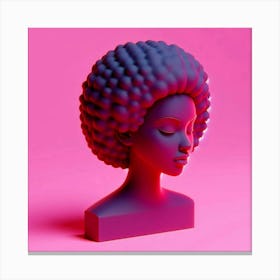 Afro Head Canvas Print