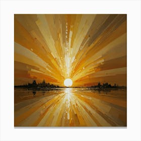 Sunset Over Water Canvas Print