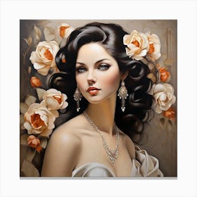 "Blossoming Elegance" Canvas Print
