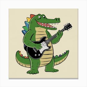 Alligator Playing Guitar 2 Canvas Print