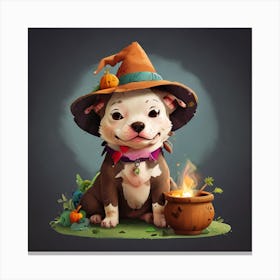 Witch Dog Canvas Print