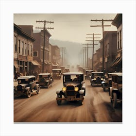 Early America & The Automobile ~Reimagined 2 Canvas Print