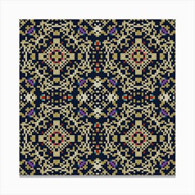 Beautiful knitted embroidery. Geometric ethnic oriental pattern traditional 9 Canvas Print