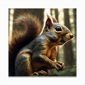 Squirrel In The Forest 82 Canvas Print
