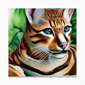Cute Wild Cat Canvas Print