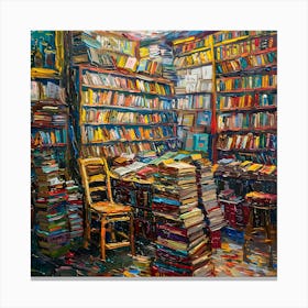 Van Gogh Style: The Old Bookshop Series 1 Canvas Print