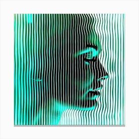 In Thought 3d - Graphic Face Canvas Print