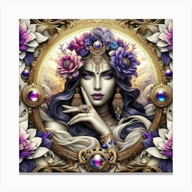 Goddess Of Flowers Canvas Print