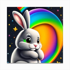 Rainbow Bunny 1 Canvas Print