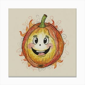 Happy Pumpkin Canvas Print