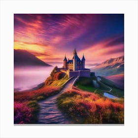 Castle At Sunset 2 Canvas Print