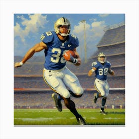 Clutch Play Football Athlete in Full Gear Canvas Print