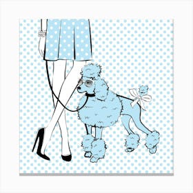 Polka Dot Dog Canvas Print