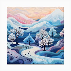 Winter Landscape Painting 5 Canvas Print