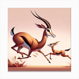 Antelopes 2 Canvas Print