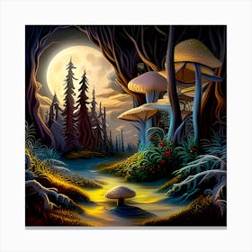 Creepy Forest Enchanted Canvas Print