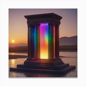 Rainbow Pillar Canvas Print