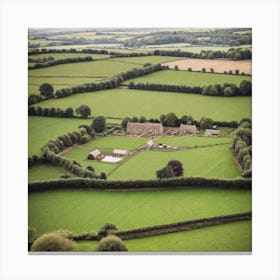 Aerial View Of A Farm 8 Canvas Print