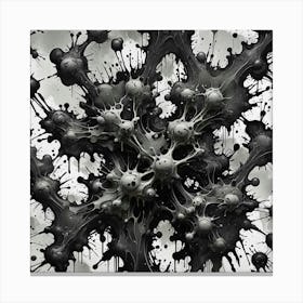 Black Splatters 3 Canvas Print