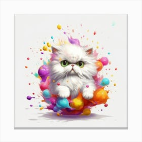 Splatter Cat Canvas Print