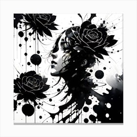 Black Roses Canvas Print