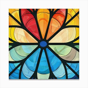 Stained Glass Flower Canvas Print