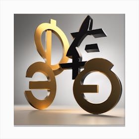 Currency Symbols Canvas Print