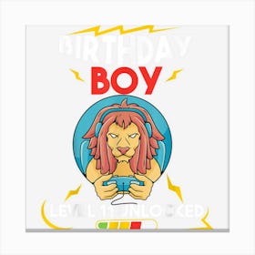 Birthday Boy Level 11 Unlocked Lion 11th Gamer Boys Bday Canvas Print