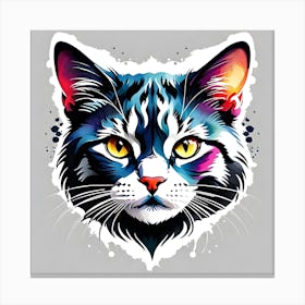 Cat Painting Canvas Print