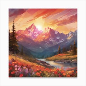 Landscape Painting 23 Canvas Print