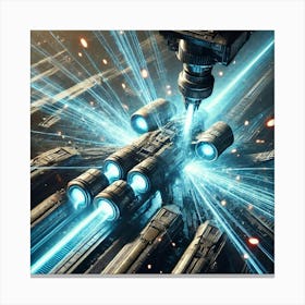 Stellar Vanguard Repair Modules Focused Converted Canvas Print