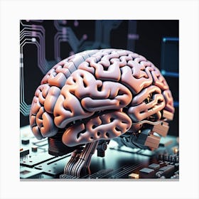 Artificial Intelligence Brain 4 Canvas Print