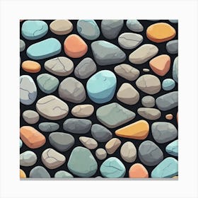 Stone Wall Seamless Pattern 1 Canvas Print