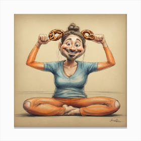 Yogi With Pretzels Canvas Print