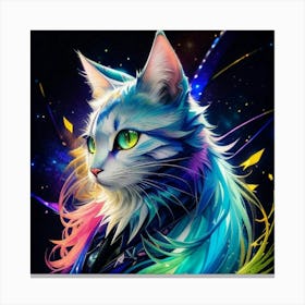 Cat Watercolor Painting Canvas Print