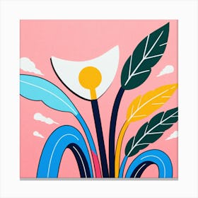 Abstract Flower Painting Canvas Print