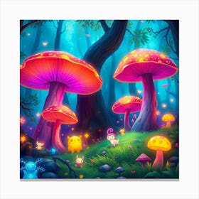 Mushroom Forest 21 Canvas Print