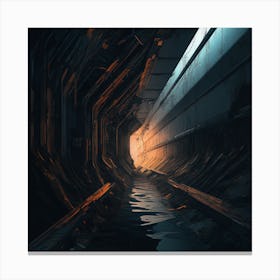Futuristic Tunnel Canvas Print