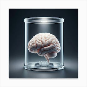 Brain In A Glass Jar Canvas Print