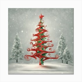 Christmas Tree Vector Art   Canvas Print