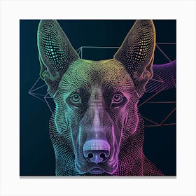 Polygonal German Shepherd Canvas Print