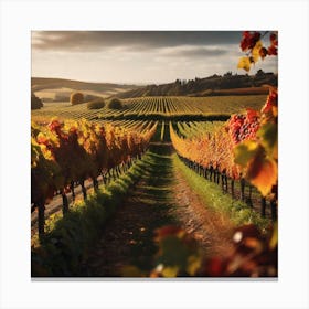 Autumn Vineyards 2 Canvas Print