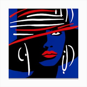 'A Woman In A Hat' Canvas Print