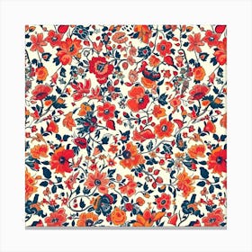 Lily Lane London Fabrics Floral Pattern 8 Canvas Print
