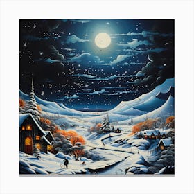 Lustrous Lights in Yuletide Canvas Canvas Print