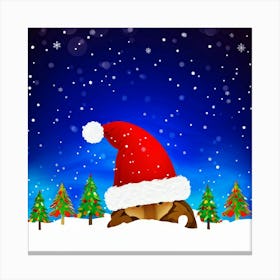 Christmas Santa Hat Canvas Print