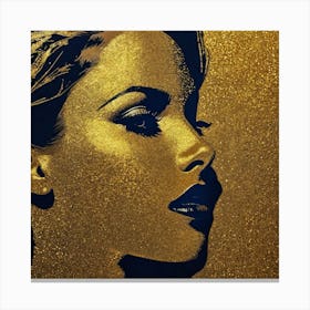 Gold And Black 5 Canvas Print