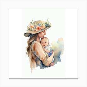 Mother And Baby Canvas Print