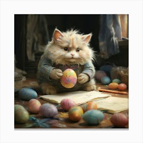 Easter Cat Canvas Print