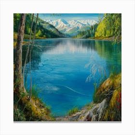 Lake In The Mountains 13 Canvas Print